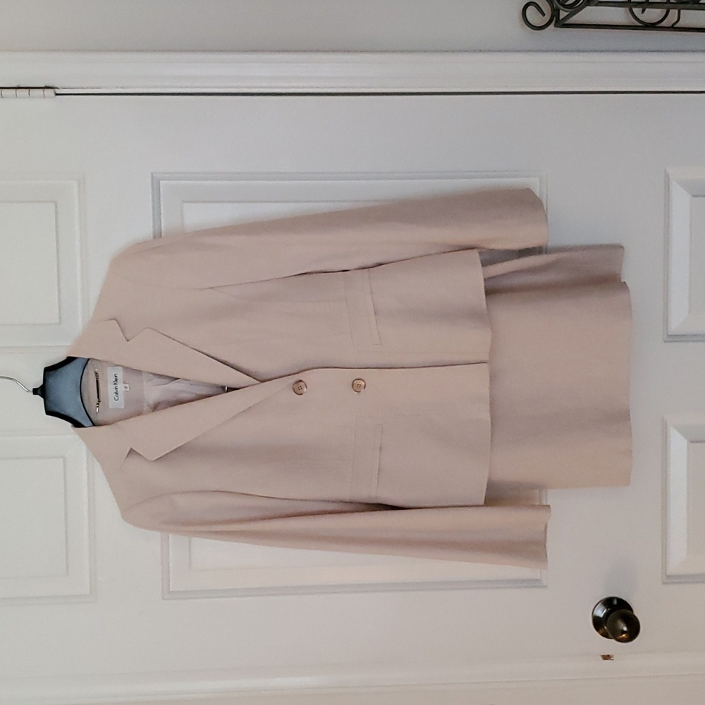Calvin Klein Pale Pink Skirt Suit Size 2